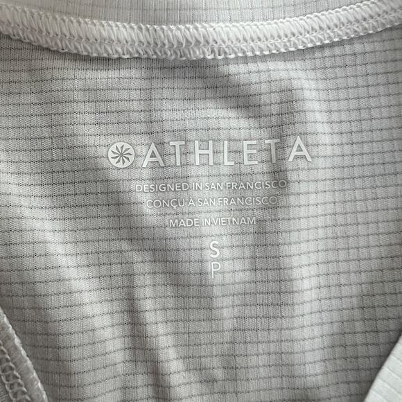 ATHLETA Women's Grid Knit Singlet Tank Size S In Bright White - Picture 10 of 14